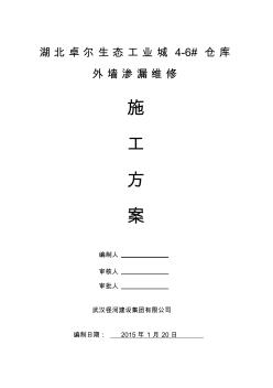 外墙、窗户渗漏水维修施工方案(1)