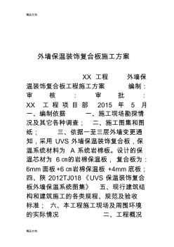 外墻保溫裝飾復(fù)合板施工方案知識(shí)講解