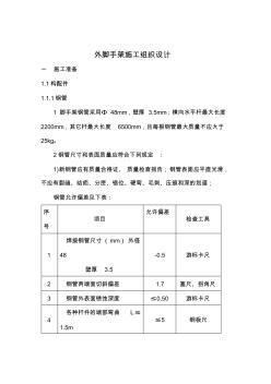 外脚手架施工组织设计 (2)