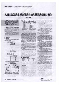 太陽(yáng)能生活熱水系統(tǒng)儲(chǔ)熱水箱和輔助熱源設(shè)計(jì)探討