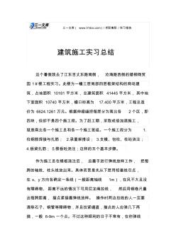 實(shí)習(xí)報(bào)告建筑施工實(shí)習(xí)總結(jié)