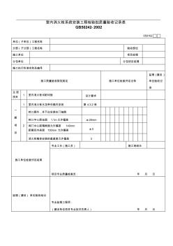 室内消火栓系统安装工程检验批质量验收记录表050102