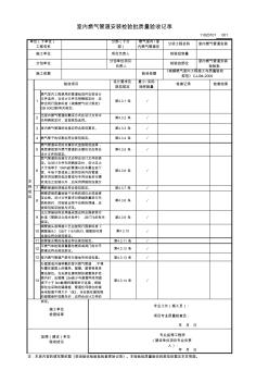 室内燃气管道安装检验批质量验收记录