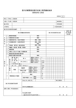 室內(nèi)采暖管道及配件安裝工程質(zhì)量檢驗表