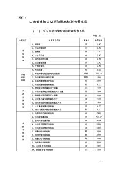 山东省建筑自动消防设施检测收费标准(精)