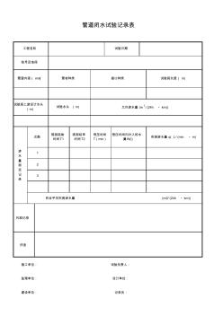 市政工程闭水试验记录表 (2)