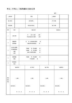 市政给排水管道工程全部考验批品质验收记录表