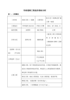 市政道路造价指标(20201020165411)