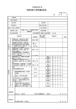 市政驗_照-4-1電纜線路工程質(zhì)量檢驗表