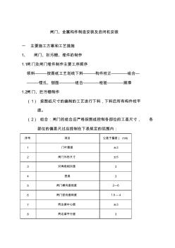 平板闸门制作安装工艺 (2)