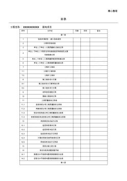 弱電工程竣工資料組卷目錄