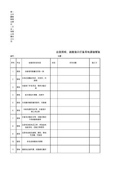 弱电应急照明、疏散指示灯备用电源接管验收表