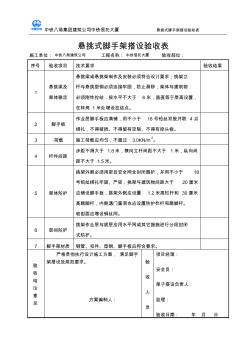 悬挑式脚手架搭设验收表文档 (2)