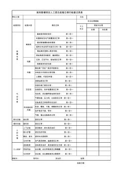 挖孔桩每日例行检查记录表