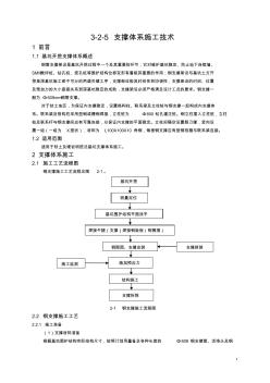 支撑体系施工技术