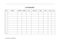 文件资料接收清单