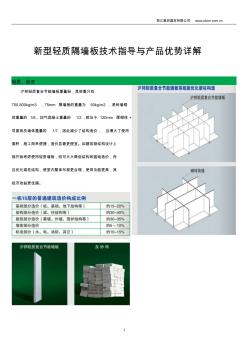 新型轻质隔墙板技术指导与产品优势详解