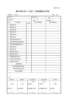 施2015-215建筑節(jié)能分部工程質(zhì)量驗(yàn)收記錄