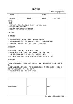 施工工程墙体剔槽技术交底(标准交底)