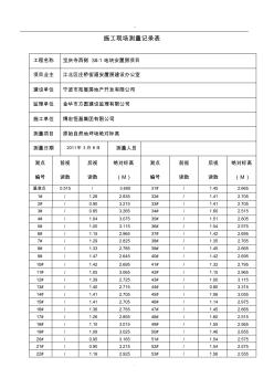 施工现场原始地坪标高测量记录表 (2)