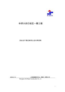 施工现场安保体系内审资料