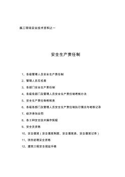 施工現(xiàn)場安全技術(shù)資料之一至十三目錄 (2)