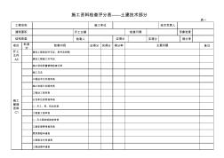 施工资料检查评分表