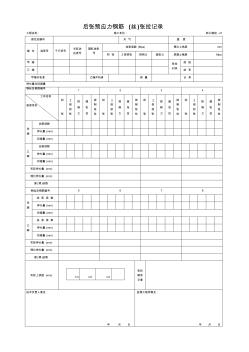 施检31后张预应力钢筋张拉记录