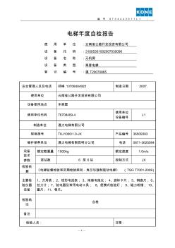 无机房电梯自检报告.