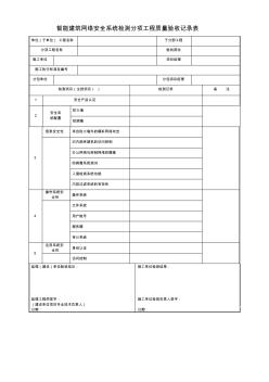 智能建筑网络安全系统检测分项工程质量验收记录表