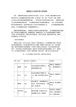 智能電力儀表市場分析報告