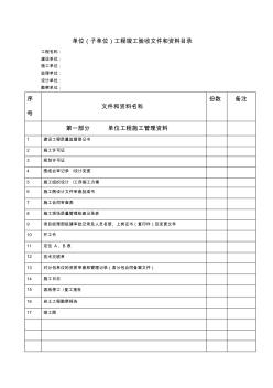 最新竣工资料目录(改)