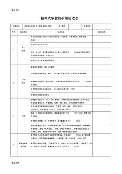 最新腳手架驗(yàn)收表格