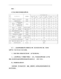 最新辽宁省工程造价咨询服务收费标准.