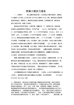 桥梁工程实习报告(1)