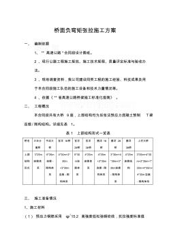 桥梁桥面负弯矩张拉施工方案