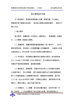 樁頭鑿除技術(shù)交底