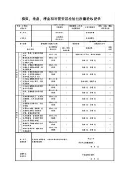 梯架、托盘、槽盒和导管安装检验批质量验收记录