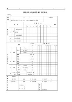 植物材料分項工程質(zhì)量檢驗評定表