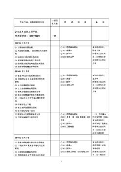 武汉大学建筑与土木学院2011硕士研究生招生专业