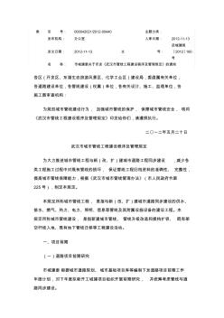 武汉市城市管线建设程序及管理规定