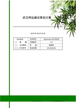 武汉网站建设策划方案