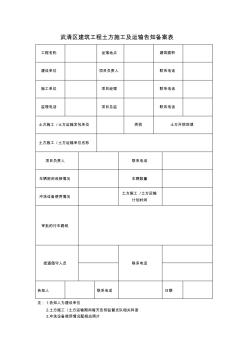 武清区建筑工程土方施工及运输告知备案表