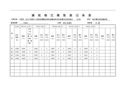 水利建筑物沉降观测记录表-