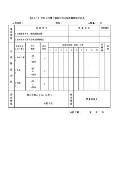 水沟(沟槽)掘进分项工程质量检验评定表