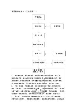 水泥攪拌樁施工工藝流程圖