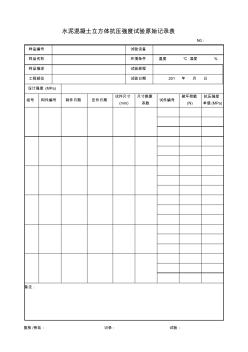 水泥混凝土立方體抗壓強度試驗[JTG]