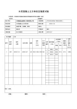 水泥混凝土立方体抗压强度试验10