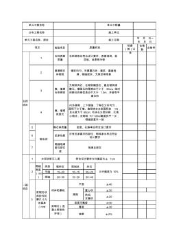 水泥砂浆砌石体砌筑工序施工质量验收评定表