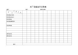水泵房设备运行记录表 (2)